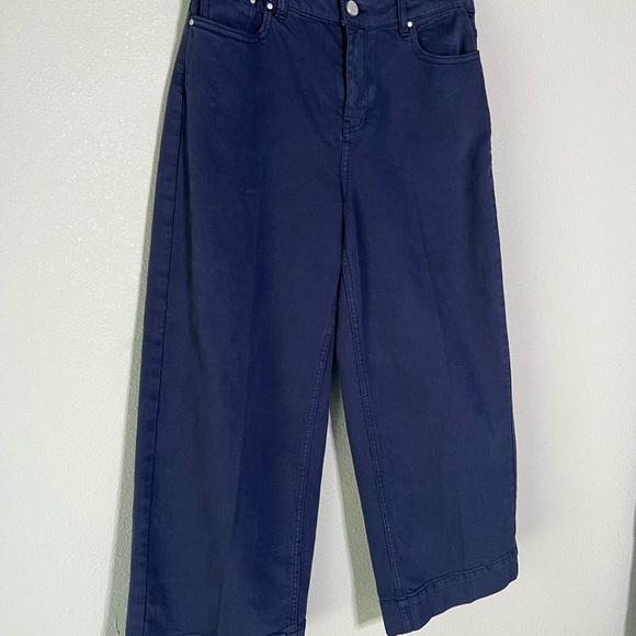 Joules Connie Eco Wash in Dark Navy Wide Leg Crop Denim Jeans Womens Size 6 NEW - Picture 6 of 16